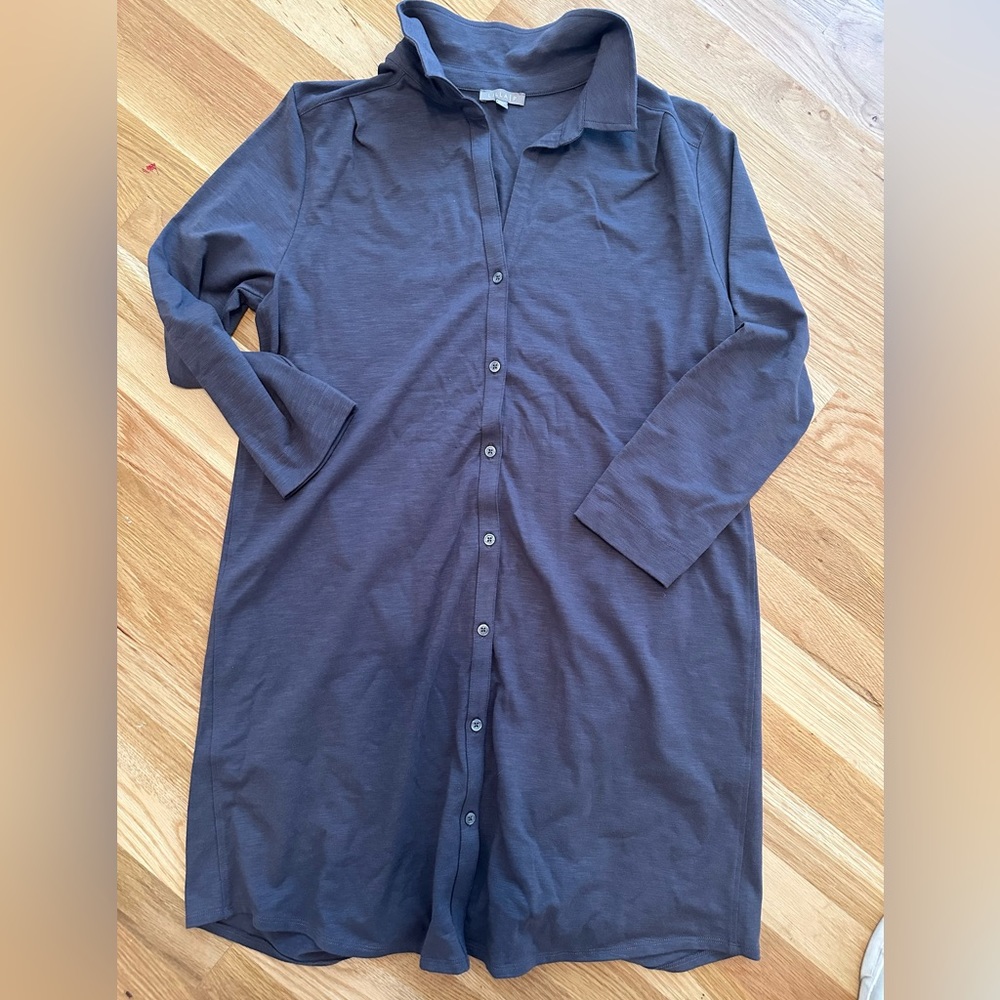 Lilla P long sleeve button dress